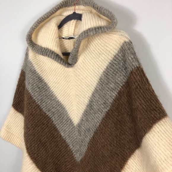 Icewool Vintage 100% Arctic Sheep Wool Poncho Med - Picture 3 of 8